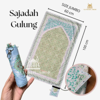 New Arrival Trending Now⚡Aesthetic Roll-Up Travel Prayer Rug with KISWAH ARBAIN Motif Souvenir / Pra