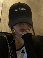 黑色棒球帽女加大加深鴨舌帽寬帽檐大頭圍顯臉小百搭帽子
