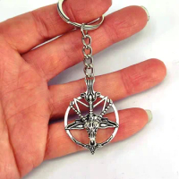 Satan Goat Mendes Gift Altar Baphomet keychains for women man gift
