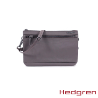【Hedgren】INNER CITY系列 RFID防盜 三層收納 側背包(灰棕)