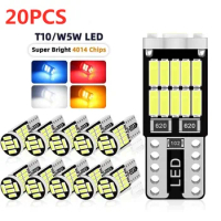 50/40/30/20/10/6/2pcs Signal Lamp T10 W5w Led Canbus 4014 SMD W5w Led 168 194 Auto Clearance Lights 