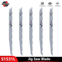Jig Saw Blade S1531L 1/2/5Pcs for Wood Sharp Cutting Tools Reciprocating Saw Blades