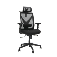 KitchenZ Mike High Back Mesh Ergonomic Office Chair - HMZ-OC-HB-MIKE-BK+BK Furniture