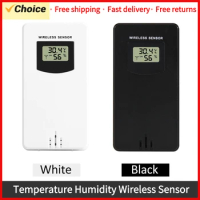 Temperature Humidity Wireless Sensor Meter Hygrometer Electronic Digital Thermometer In/Outdoor Used with Weather Stations