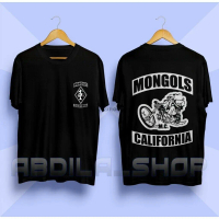 MONGOLS MC California Australia Motorcycle Club เสื้อยืดลําลอง เสื้อยืดลายกราฟฟิก เสื้อยืดคอตตอน เสื