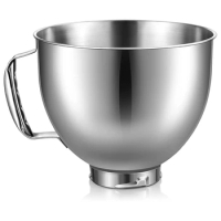 1 PCS Bowl Silver Replacement For Kitchenaid 4.5-5 Quart Tilt Head Stand Mixer, For Kitchenaid Mixer Bowl, Dishwasher Safe
