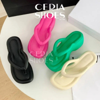 EVA Sandal Jepit Platform Wanita Import Bangkok Bahan Spons Eva Ringan Empuk Bahan Elastis Lentur Ti