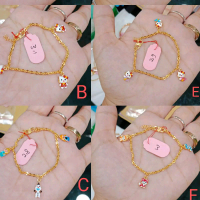 GELANG RANTAI ANAK GOLD PERAK ASLI 925