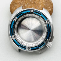 44mm Abalone Watch Case Resin Metal Bezel Insert Fits Seiko Turtle 6105 6309 7S26 4R36 NH35 NH36 Movement Watch Repair Parts