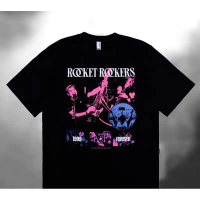 KAOS T-Shirt BAND ROCKET ROCKERS-PARTY Bahan Tebal Cotton Combed 24s kain katun lembut nyaman pria w