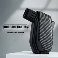 JOBON Double Blue Flame Inflatable Lighter, Locking Fire Function, Adjustable Flame Size, High , Compact and Portable,