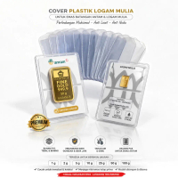 Cover Plastik Logam Mulia Antam 0.5gβ10g / Pelindung Emas LM / Isi 5 pcs