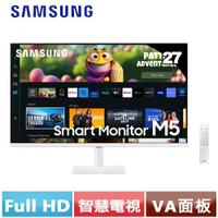 【最高22%回饋 5000點】 SAMSUNG三星 27型 S27CM501EC M5 智慧聯網螢幕 白