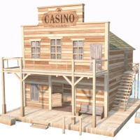 miniatur bangunan jaman koboy casino