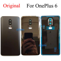 6.3 inch Black/White/Red/Transparent NEW For OnePlus 6 One Plus 6 Back Battery Cover Door Housing case Rear Glass parts