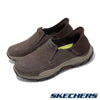 Skechers 休閒鞋 Respected-Holmgren Slip-Ins 男鞋 棕 帆布 緩震 無鞋帶 懶人鞋 204809BRN