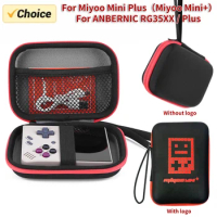 Retro Handheld Game Console Case Bag Carrying Case Cover for Miyoo Mini Plus/RG35XX,Portable Hard Travel Bag Game Accessories