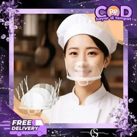 Masker Penutup Mulut Transparan Chef Kantin Restoran / Masker Dapur Penutup Mulut Transparan / Maske