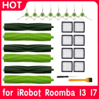 Hepa Filter Brush Roll for iRobot Roomba I7 E5 E6 I3 Series Robot Vacuum Cleaner Accessories Hepa Filter Side Brush Mop Cloths
