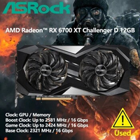 ASROCK AMD Radeon RX 6700XT Challenger D 12GB GDDR6 192-bit 16 Gbps 7nm 6700XT
