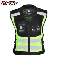 Motorcycle Jacket Reflective Safety Vest Motorcycle Airbag Vest Protective Suit Motocross Reflective Vest Airbag Moto Chaqueta