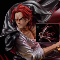 Anime One Piece Shanks Action Figure Toys Red Hair Squat Manga Figurine Gk Statue Pvc Collection Model Doll Gift For Children