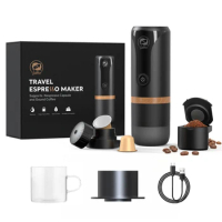 Portable Espresso Maker Camping Coffee Maker Travel Espresso Machine Brew With Nespresso OriginalLine Capsule Or Ground Coffee