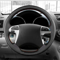 Car Steering Wheel Cover Braiding Auto Interior Accessories Artificial Leather For Toyota Highlander Toyota Camry Fortuner Hilux