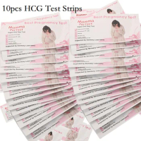10pcs Early Pregnancy Test Strips HCG Urine Measuring Testing Kit For Women Household Rapid Over 99% Accuracy Test Sticks