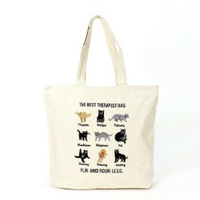 🔥現貨🔥日本貓咪刺繡帆布拉鍊包 手提包 托特包 包包 布包 A4可放 單肩包 購物袋 環保袋 -富士通販