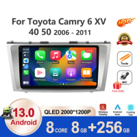 Android 13 For Toyota Camry 6 XV 40 50 2006 - 2011 Car Radio Multimedia Automotiva Video Player Navigation No 2din 2 din