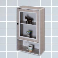 【Miduo 米朵塑鋼家具】1.4尺 壓克力單門下開放式塑鋼浴室吊櫃 收納櫃 防水塑鋼家具