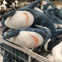 小鯊魚抱枕 娃娃玩偶睡覺女生毛絨玩具生日禮物 沙發抱枕【不二雜貨】