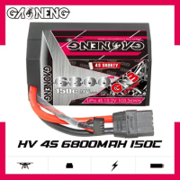 Gaoneng GNB 4S2P 6800mAh 15.2V 150C Hardcase 4S Shorty HV LiPo Battery Pack With XT90 EC5 Plug For 4WD Climbing RC Car Boat