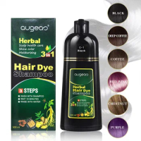 Herbal 500ml Natural Plant Conditioning Hair Dye Black Shampoo Fast Dye White Grey Hair Removal Dye Coloring Black Hair