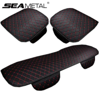 Leather Car Seat Cover Set Universal Automobiles Seat Covers Cushion Four Seasons Car Seat Protector Interior Auto Accessories