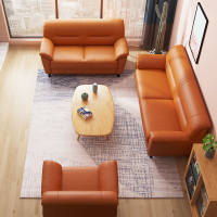 現代簡約沙發小戶型組合雙人位皮沙發客廳沙發整裝發貨辦公小沙發