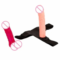 Double Dildo Strapon Adult Sex Toy for Women Ultra Elastic Harness Strap on Dildo Lesbian Couples Dick