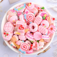 10pcs Diy Resin Charms Slime Supplies Additions Decor For Slimes All Filler Cute Cake Fruits Candy Phone Case Accessories Kits
