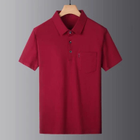 men's summer new polo shirt Fashion High Quality Cotton Pocket Men's POLO Shirt Plus size 5XL 6XL 7XL
