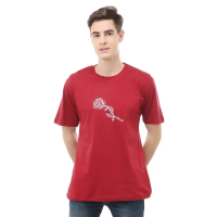 Hamlin Jack T-Shirt Atasan Kasual Kaos Pria Rose Motive Lengan Pendek Material Cotton ORIGINAL - Mar