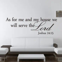 Joshua-Removable Quote Wall Stickers Bible Verses Lord Decal DIY Room Decoration Newest Hot