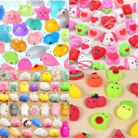 20-50PCS Kawaii Squishies Mochi Anima Squishy Toys For Kids Antistress Ball Squeeze Party Favors Stress Relief Toys For Birthday