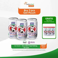 So Good Susu Sapi Steril Kaleng / Can 189ml - Isi 3 pcs