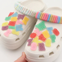 Glow Letter Shoes Charms for Clog Sandals Shoe Decoration 0-6 Number Alphabet ABC-Z Letter DIY Shoe Pins for Men Women 1PCS