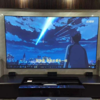 Home Cinema Ultra short throw Laser Projection integrated cabinet with ALR floor rising projector screen for High-end villa