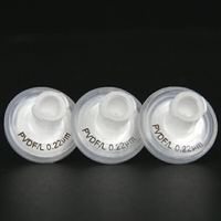 《Labfil 》 PVDF 針筒過濾器 親水(雙層膜) 【100個/盒 】直徑13mm 孔徑0.22μm 實驗儀器 /小飛碟