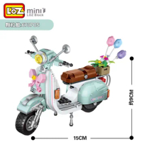 673pcs LOZ MINI Blocks Creator Luxury Motorcycle Sheep Vehicle Assembly model Toy For Children with collection/exhibition value