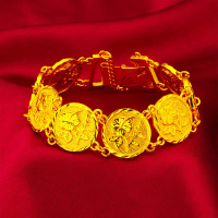 Vietnamese Gold Plated 20mm Bracelet Wholesale Women's Fashion Gold Plated Bracelet Rose Flower Brac