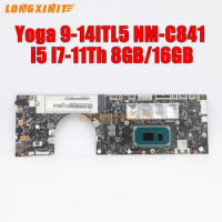 NM-C841 NMC841.For Lenovo Ideapad Yoga 9-14ITL5 Laptop Motherboard. With. I5-1135G7, I7-1185G7 CPU.8GB/16GB RAM teste 100%.